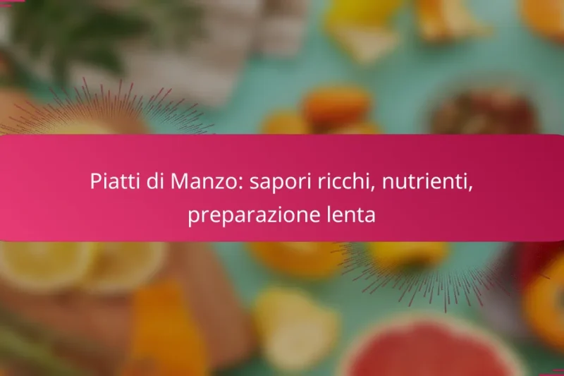 Piatti di Manzo: sapori ricchi, nutrienti, preparazione lenta
